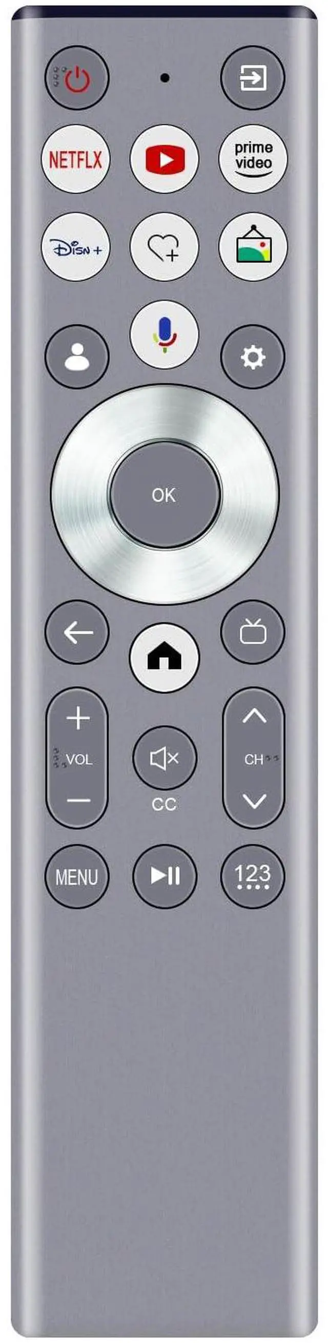 Main image of ERF6G80H Replacement Voice Remote Replacement for Hisense Class QLED 4K S7N Canvas TV HDR Smart TV 55S7N
