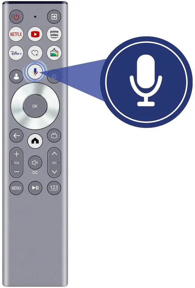 Alt view image 2 of 7 - ERF6G80H Replacement Voice Remote Replacement for Hisense Class QLED 4K S7N Canvas TV HDR Smart TV 55S7N