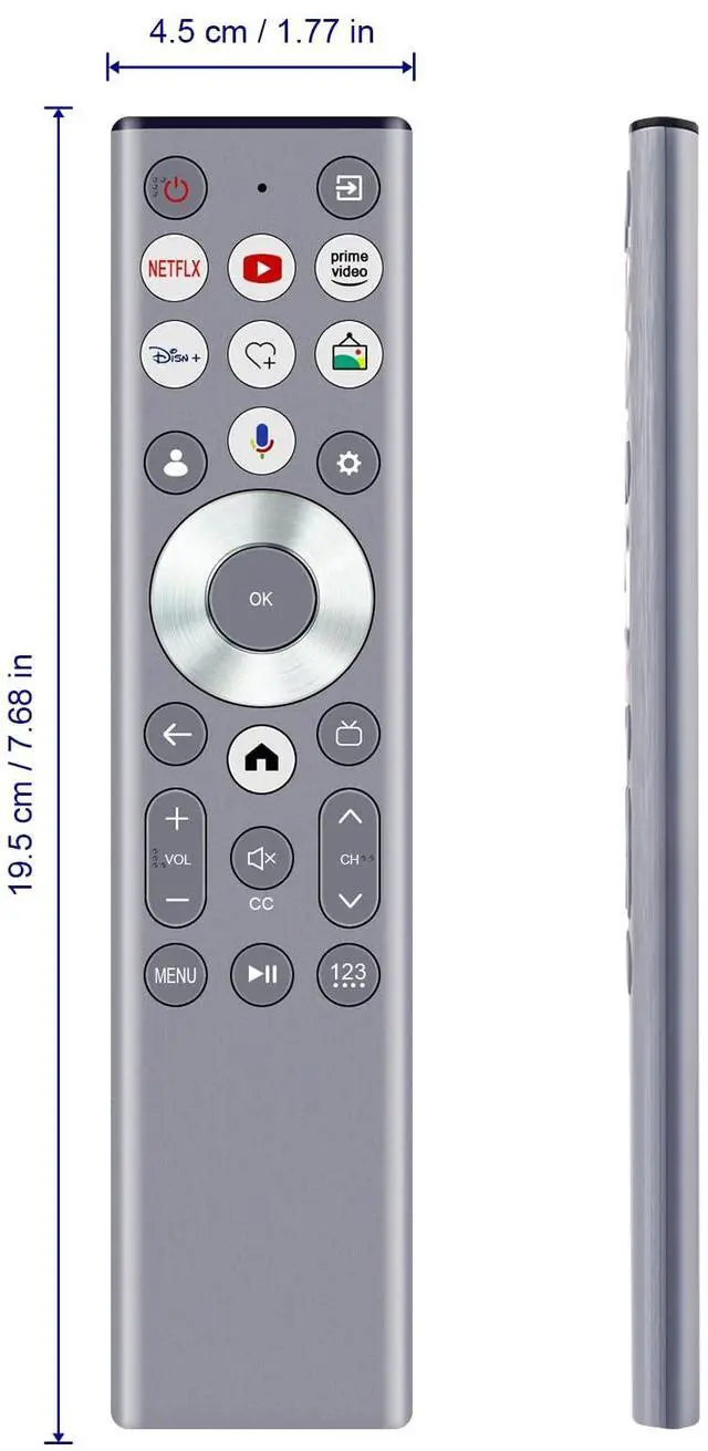 Alt view image 7 of 7 - ERF6G80H Replacement Voice Remote Replacement for Hisense Class QLED 4K S7N Canvas TV HDR Smart TV 55S7N