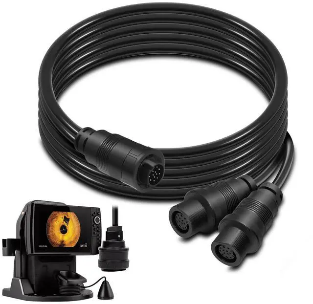 Main image of 720108-1 Transducer Adapter Cable 14 M360 2DDI Y Cable Fit for Humminbird, Compatible with MEGA 360 and 2D/MDI Transducers