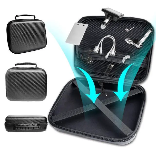 Alt view image 2 of 7 - Original LCD Digital Microscope Carrying Case, Ultra Big Size Storage Bag Box for USB/Wifi/LCD Screen Handheld Portable Microscope Camera Endoscope Magnifier Pocket Microscope