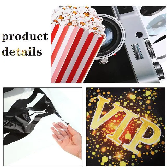 Alt view image 4 of 7 - 13 Pcs Movie Theme Photography Backdrop and Studio Props DIY Kit VIP Stage Door Entrance Doors Cover Paparazzi Prop Party Accessory Award Night Ceremony Photo Booth Background for Party Decor