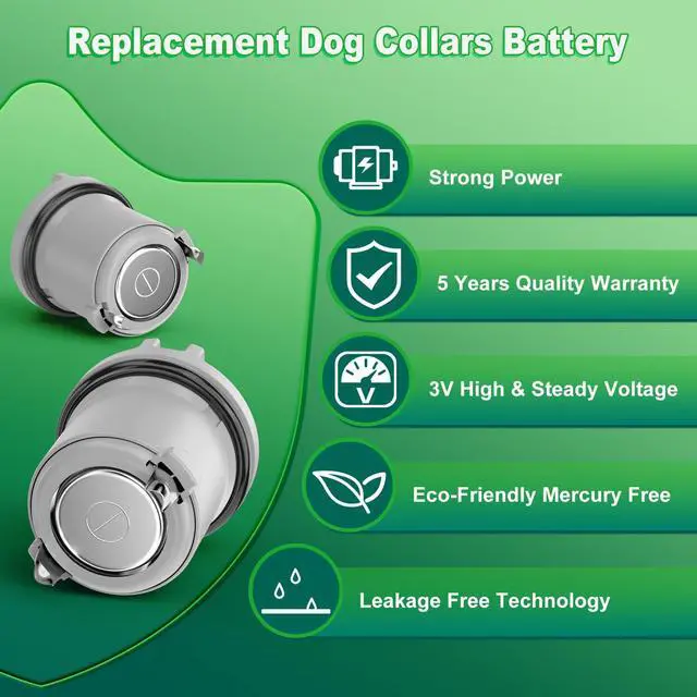 Alt view image 3 of 7 - Dog Collar Batteries for R21 R22 R51 and Microlite Collar Battery, High Capacity Compatible with Invisible Fence Receiver Collar Batteries, 2 Packs Lasting Replacement Pet 3V Batteries - Gray