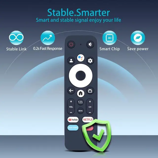 Alt view image 2 of 7 - New GTV-Remote-S Replacement Voice Remote Control for Element Google TV | Streaming Media Player, Compatible ModelE650AE65G E650AE55G E450AD43G E450AD65G E450AD86G E450AD50G E300AD32G E450AD75G