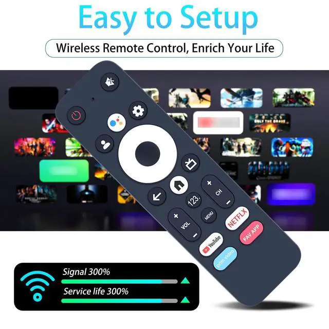 Alt view image 5 of 7 - New GTV-Remote-S Replacement Voice Remote Control for Element Google TV | Streaming Media Player, Compatible ModelE650AE65G E650AE55G E450AD43G E450AD65G E450AD86G E450AD50G E300AD32G E450AD75G