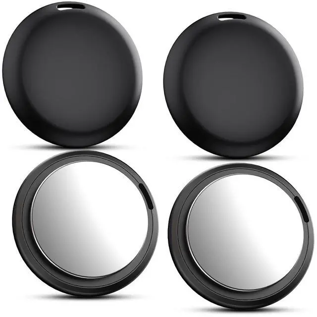 Main image of Air Tracker Tags 4 Pack - Bluetooth Wallet Tracker, Keys Finder Work with Apple Find My (iOS Only), Smart Item Locator Tags for Luggage, Backpack, Phone (Black)