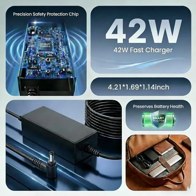 Alt view image 2 of 7 - 14V Samsung Monitor Power Supply, 42W Adapter 6.5x4.4mm | 14V Power Cord for Samsung Monitor, 42W Adapter 6.5x4.4mm samsung monitor power cord