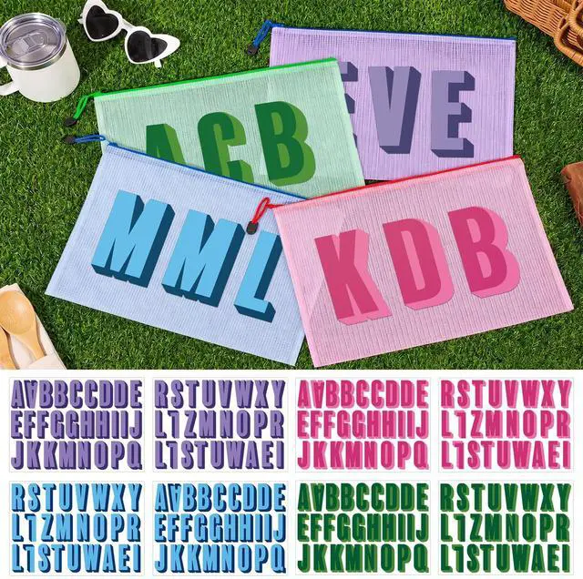 Main image of 8 Sheets Custom UV Dtf Shadow Monogram Stickers,Vibrant | Personalized Initial Letter Stickers, Waterproof Alphabet Vinyl Decals, Tumbler Water Bottle Bag Laptop Luggage DIY Crafts