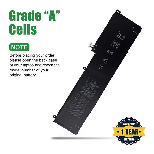Alt view image 4 of 6 - C32N2002 Laptop Battery Replacement for Asus ZenBook Flip 15 UX535LI UX564EH UX564EI UX564PH Series Notebook 11.55V 96Wh 8230mAh