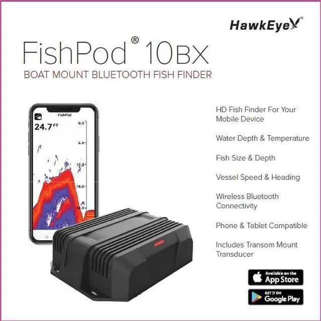 Alt view image 4 of 7 - FISHPOD 10BX Boat Mount Bluetooth Fish Finder with AI Technology