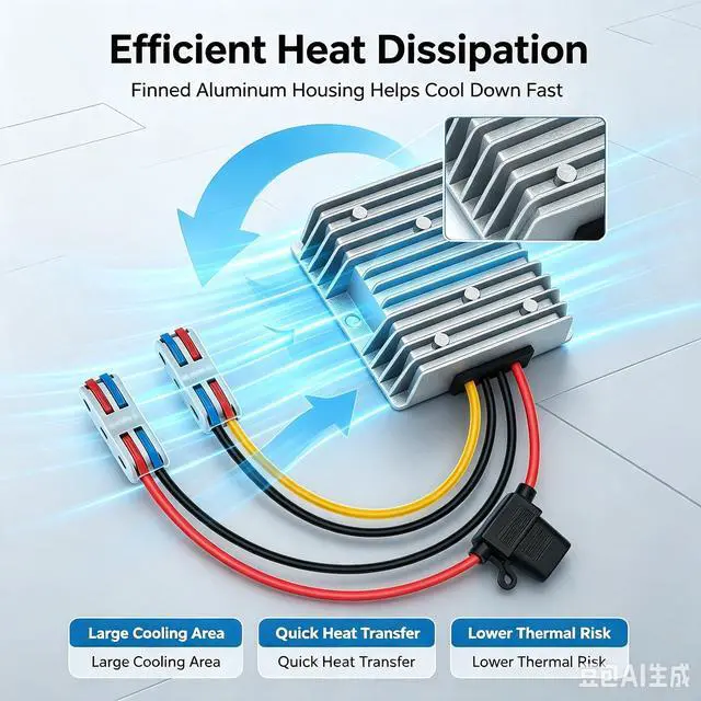 Alt view image 7 of 7 - DC 10-22V Step Up to 24V 15A 360W DC Boost Converter with Fuse | Voltage Regulator Supply Power Converter Waterproof Module Transformer for Golf Cart CNC Equipment RV Accessories