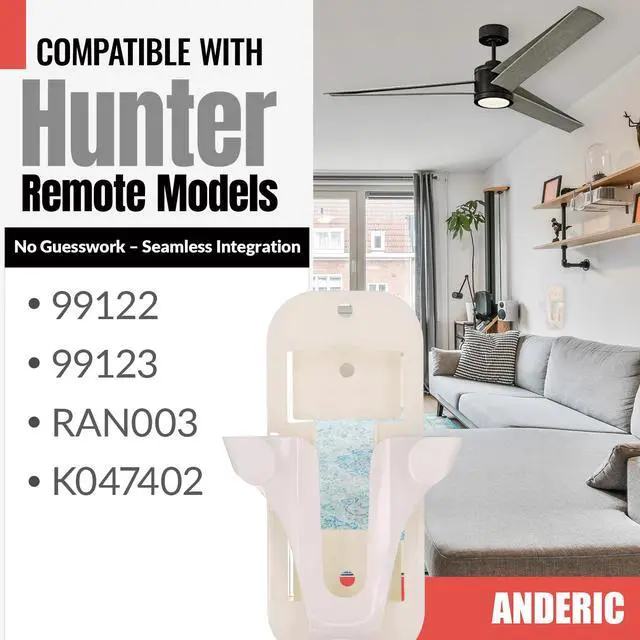 Alt view image 4 of 7 - Wall Mount Bracket for Hunter 99122, 99123, RAN003, K047402 | and Other Same Style Handheld Remote Control transmitters - 99122WM - White