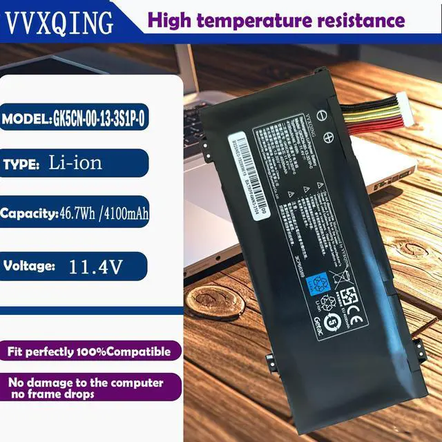 Alt view image 2 of 7 - GK5CN-00-13-3S1P-0 Battery Replacement for Medion for GETAC TONGFANG Schenker XMG Neo 17 Getac GK5CN5ZErazerX6805 GK7CN6S Series 11.4V 46.74Wh for GETAC TONGFANG GK7CN6S