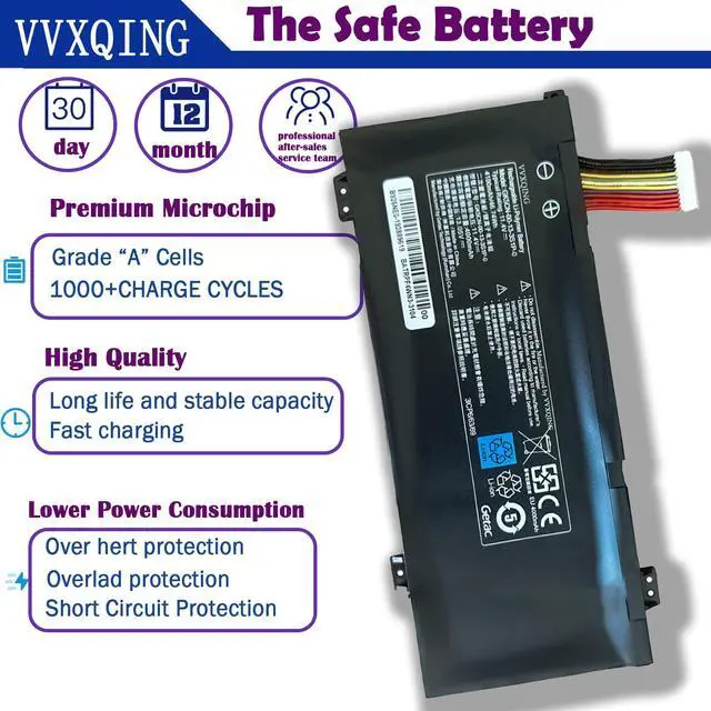 Alt view image 3 of 7 - GK5CN-00-13-3S1P-0 Battery Replacement for Medion for GETAC TONGFANG Schenker XMG Neo 17 Getac GK5CN5ZErazerX6805 GK7CN6S Series 11.4V 46.74Wh for GETAC TONGFANG GK7CN6S