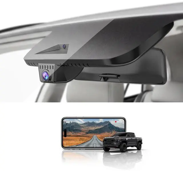 Main image of Front 4K Dash Cam for Toyota Tacoma 2024-2026,Hidden OEM Style | UHD 2160P Video,Built-in WiFi & APP,Loop Recording,G-Sensor, f/1.6 Aperture,No Wiring,Hidden OEM Style,64GB Card