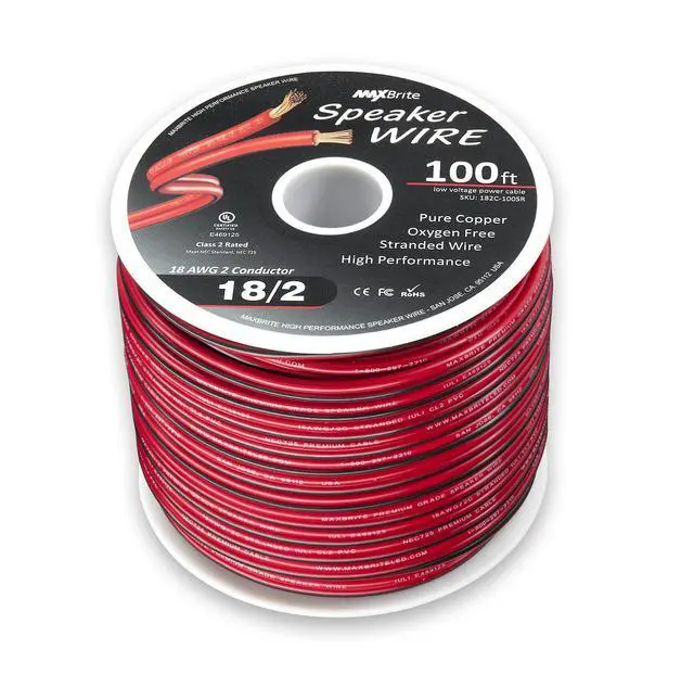 Alt view image 2 of 3 - 100 ft. 18 Gauge Stranded Flexible Dual Conductor Bonded Zip Cord Wire, Oxygen Free Pure Copper - UL Listed Class 2