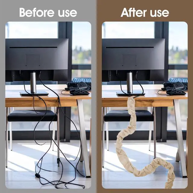 Alt view image 4 of 7 - 4 Pcs Fabric Cord Cover, 6 Feet and 4 Feet Length Chandelier Chain Cover Easy to Install for Chandeliers Lighting Wire Cable Management and Hiding