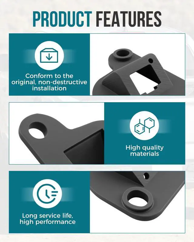 Alt view image 3 of 6 - Rear View Backup Camera Mount Bracket, Fit for Toyota Tundra 2014-2021 Replace 867900C020, High-Strength Resin Material 3D Printing
