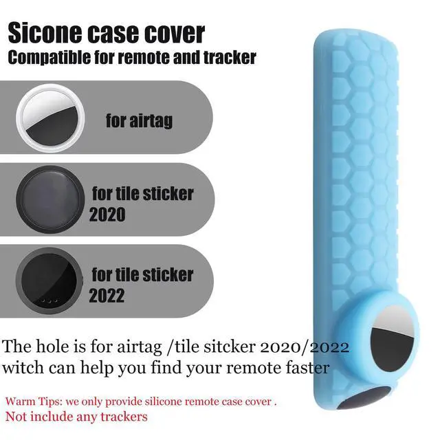 Alt view image 4 of 7 - TV Remote Pro Cover for Airtag Remotes Controller Finder Case Glow in The Dark, for Firetv Alexa Voice Remote Pro 2022 and Tile Sticker,for Smart TVs Streaming Media Players Skin(Glow Blue)