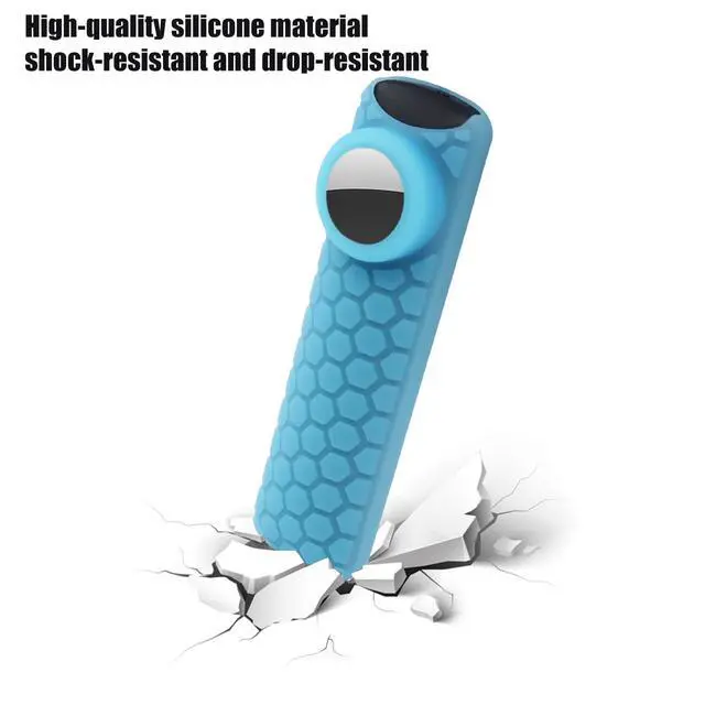 Alt view image 6 of 7 - TV Remote Pro Cover for Airtag Remotes Controller Finder Case Glow in The Dark, for Firetv Alexa Voice Remote Pro 2022 and Tile Sticker,for Smart TVs Streaming Media Players Skin(Glow Blue)