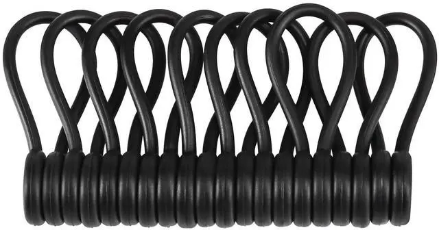Main image of Magnetic Cable Ties Reusable Black | 10 reusable magnetic cable ties for organizing cords, wires, and desk cables with a strong, flexible rubber design