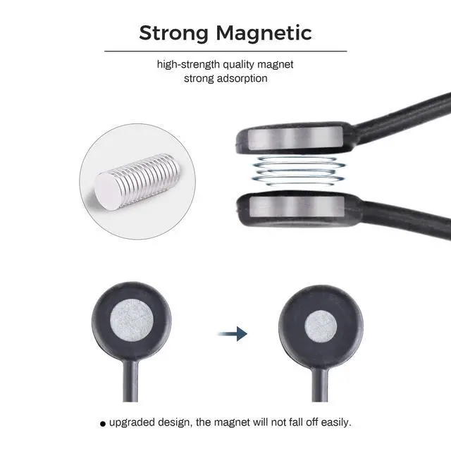 Alt view image 7 of 7 - Magnetic Cable Ties Reusable Black | 10 reusable magnetic cable ties for organizing cords, wires, and desk cables with a strong, flexible rubber design
