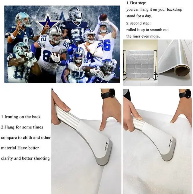 Alt view image 5 of 6 - Cowboys Birthday Party Decorations, 5x3ft Happy Birthday Back Drop Banner Theme Backdrop Banner for Football Party Decorations Indoor Outdoor