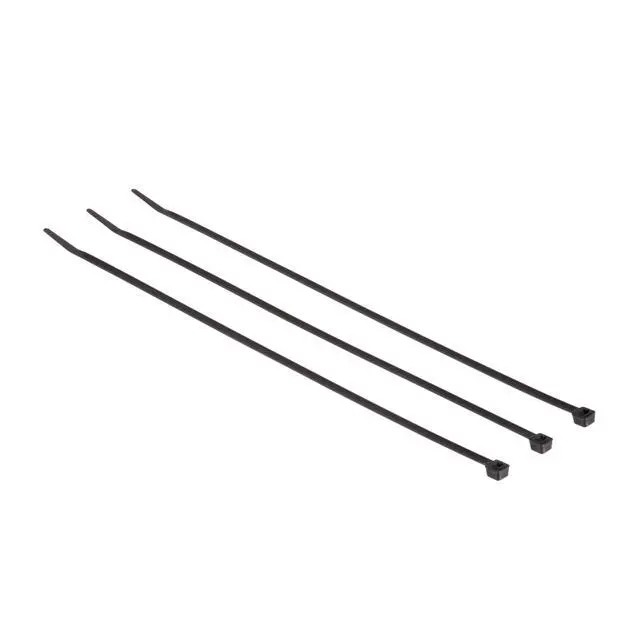 Alt view image 3 of 4 - Cable Tie CT11BK50-C, 11 in, 50 lb Tensil Strength, Black, Bag of 100 | For Indoor and Outdoor Use. Curved Tip Allows for Faster Threading and Installation, Nylon Cable Ties