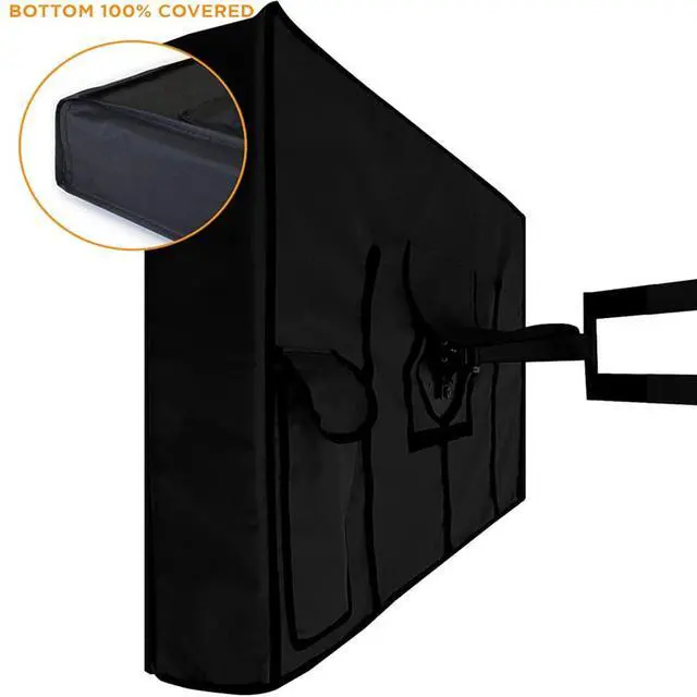 Alt view image 6 of 7 - Outdoor TV Cover Heavy duty 600D Oxford Waterproof Dustproof Durable Patio Outside Television Cover TV Screen Full Protector Covers (50-52in)