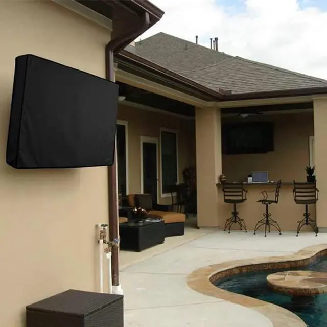 Alt view image 7 of 7 - Outdoor TV Cover Heavy duty 600D Oxford Waterproof Dustproof Durable Patio Outside Television Cover TV Screen Full Protector Covers (50-52in)