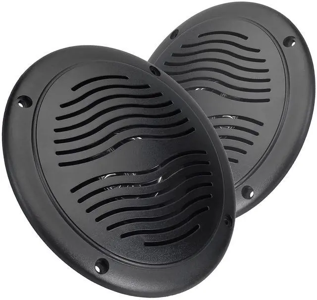 Main image of 5" Water Resistant Dual Cone Marine Speakers with Grills - Pair