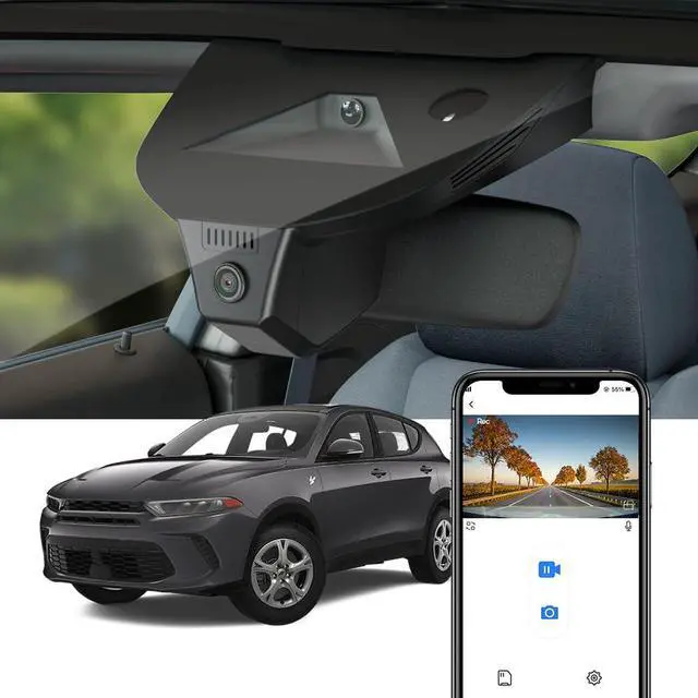 Main image of 4K Dash Cam Suitable for Dodge Hornet 2023 2024 2025 GT R/T Plus (HD2-D5410), Integrated OEM Look, UHD 2160P Video, Built-in WiFi & APP, Loop Recording, G-Sensor, Plug & Play, 64GB Card
