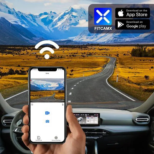 Alt view image 4 of 6 - 4K Dash Cam Suitable for Dodge Hornet 2023 2024 2025 GT R/T Plus (HD2-D5410), Integrated OEM Look, UHD 2160P Video, Built-in WiFi & APP, Loop Recording, G-Sensor, Plug & Play, 64GB Card