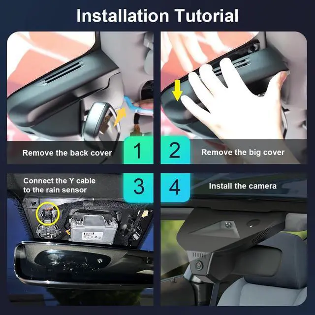 Alt view image 5 of 6 - 4K Dash Cam Suitable for Dodge Hornet 2023 2024 2025 GT R/T Plus (HD2-D5410), Integrated OEM Look, UHD 2160P Video, Built-in WiFi & APP, Loop Recording, G-Sensor, Plug & Play, 64GB Card