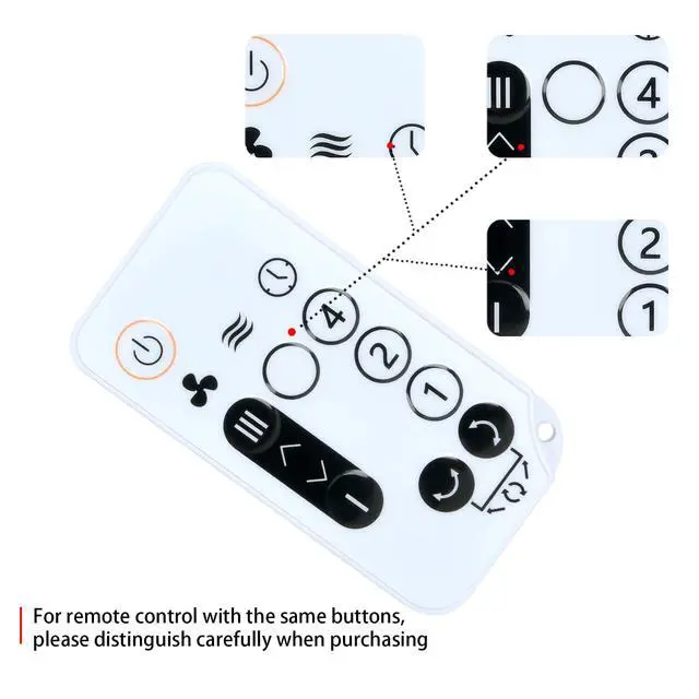 Alt view image 3 of 3 - Replacement Remote Control for WooZoo Globe 5-Speed Fan SC12 PCF-SC12 PCF-SC15T SC15T