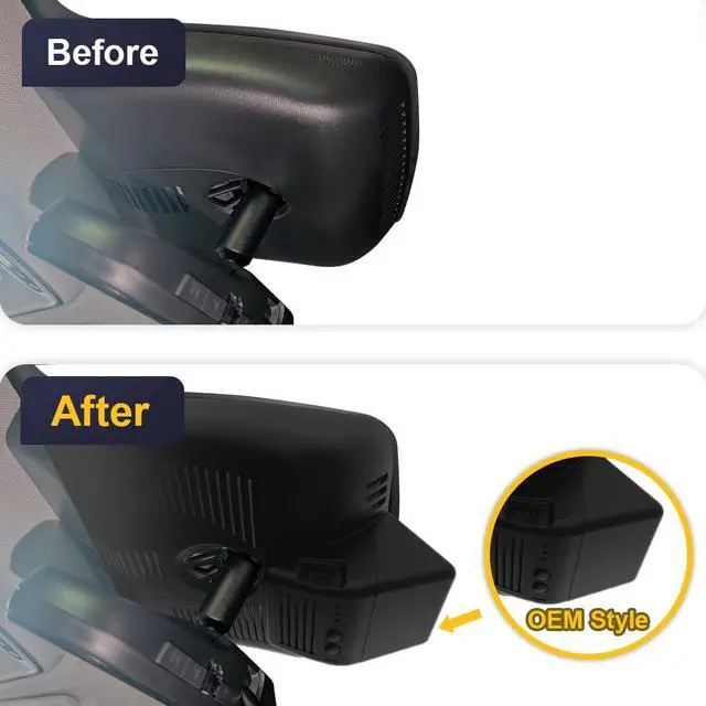 Alt view image 2 of 6 - 4K Dash Cam Suitable for GMC Acadia 2024-2026 AT4 Elevation Denali Ultimate (HD2-D5300), OEM Factory Look, 2160P UHD Video, WiFi & APP, Loop Recording, G-Sensor, Plug & Play, 64GB Card