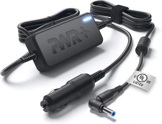 Main image of CAR Charger 90W 65W 45W for HP-Envy-Pavilion Touchsmart-Sleekbook 15 17 M6 M7 Series; Hp Spectre X360, Pro G2; Pavilion EliteBook DC Auto Adapter Laptop Power Cord Extra Long 10 Ft UL Listed