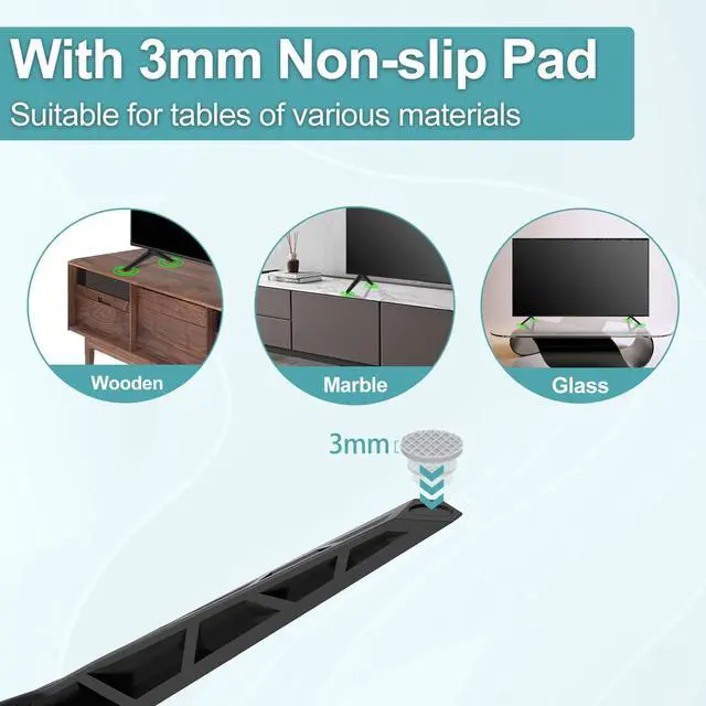Alt view image 6 of 7 - TV Stand Only for Vizio TV Stand Legs V655-H19, Not for Other TV Models, Only for Vizio TV Replacement Legs We Listed wr Screws Set, Easy to Install