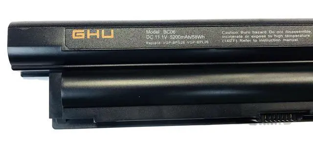 Alt view image 3 of 7 - VGP-BPS26 Battery 58Wh Replacement for Sony VAIO SVE151D11L VPCEB Series, Compatible with BPS26A BPL26