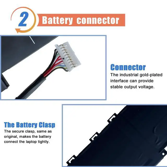 Alt view image 3 of 6 - PC03XL Laptop Battery Replacement for HP Pavilion x360 14 Convertible PC 14-DW 14-DY 14-DH 14-BA 14-CD 15-ER Series Notebook M24648-005 HSTNN-OB1W M24421-271 M24421-AC1 11.55V 43.3Wh 3560mAh