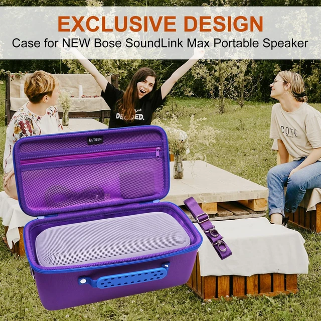 Alt view image 5 of 7 - Case for Bose SoundLink Max Bluetooth Speakers Wine Hard Carrying Travel Case for Bose SoundLink Max Bluetooth Speakers