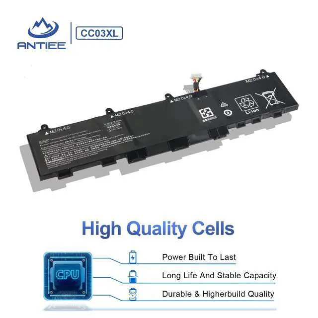 Alt view image 4 of 7 - CC03XL 53Wh Laptop Battery Replacement for HP ZBook Firefly 14 G7 G8 | EliteBook 830 835 840 845 G7 G8, Probook 635 Aero G7 G8 L78555-005 L77608-421 L77608-2C1 (Shape-A)