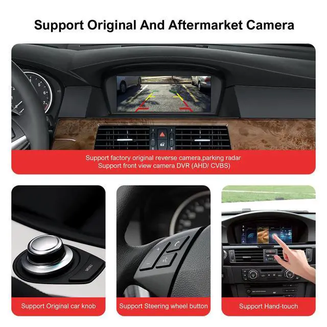 Alt view image 6 of 7 - 8.8" 1080P HD Car Stereo CarPlay Touchscreen for BMW 3s/5s CCC System | Fits 3s E90-93 & 5s E60/E61 (2003-2008),Seamless OEM-Fit & Style, Supports Android Auto, Camera, Mirror Link, Voice Controls