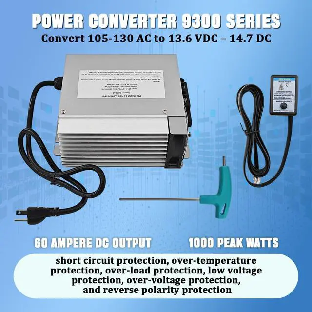 Alt view image 3 of 7 - PD9360 Rv Power Converter/Inverter/Charger 60Amp 120V to 12V 1000W 9300 Series Converter, Built-in Charge Wizard for RV Camper Caravans