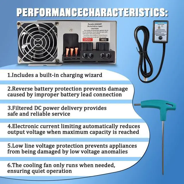 Alt view image 5 of 7 - PD9360 Rv Power Converter/Inverter/Charger 60Amp 120V to 12V 1000W 9300 Series Converter, Built-in Charge Wizard for RV Camper Caravans