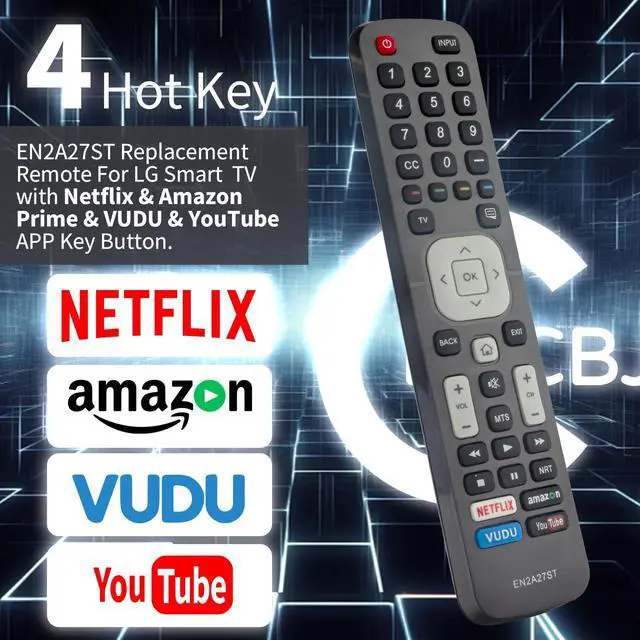 Alt view image 3 of 7 - EN2A27ST Replace Remote Compatible with Sharp TV LC-32P5000U LC-32Q5000U LC-40N50 LC-40N5000