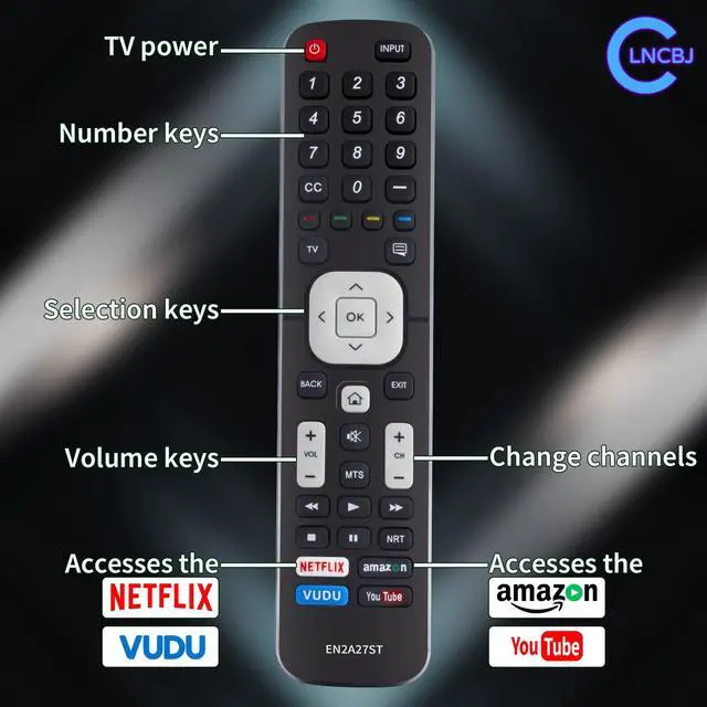 Alt view image 5 of 7 - EN2A27ST Replace Remote Compatible with Sharp TV LC-32P5000U LC-32Q5000U LC-40N50 LC-40N5000