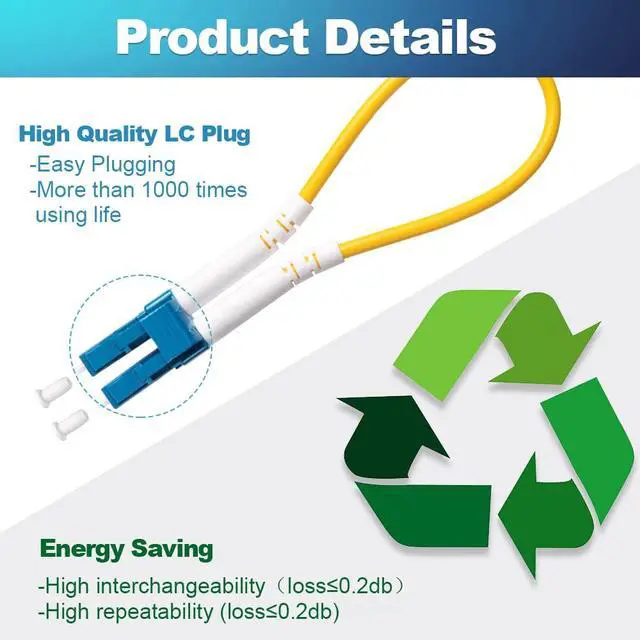 Alt view image 6 of 7 - 4 PCS Single Mode Loopback Plug Tester LC-UPC Fiber Optical Duplex Cable Adapter 9/125