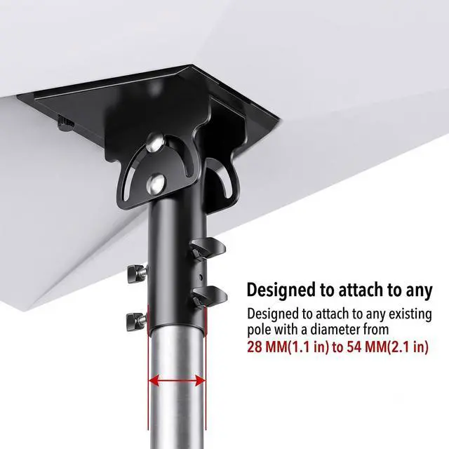 Alt view image 7 of 7 - Starlink Gen 3 Pipe Adapter,Starlink Gen 3 Mount,Adjustable Pole Mount Adapter for Starlink Standard Dish V3,Starlink gen 3 Pipe Adapter can be Adjusted from 90-180°,fits masts from 1.1-2.1in /28-54mm
