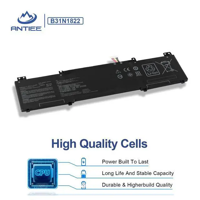 Alt view image 5 of 7 - B31N1822 42Wh Laptop Battery for Asus ZenBook Flip 14 UM462 UX462 Q406 | UX462DA UM462DA UM462D, Flip 14 Q406D Q406DA UM462DA-AI012T UM462DA-AI022T UM462DA-AI023T UM462DA-AI037T UM462DA-AI017T